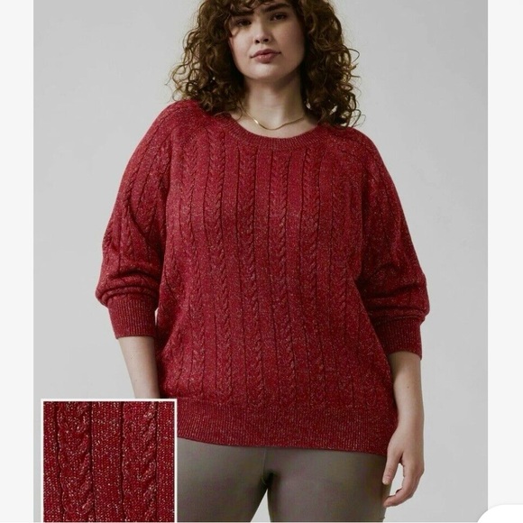 NWOT Athleta Sparkle Crossroads Crew Sweater - Picture 4 of 13